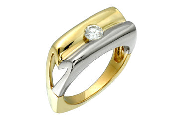 1/4 Carat Two Tone Diamond Ring Alain Raphael