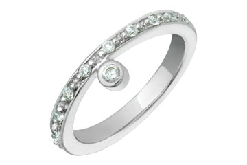 1/5 Carat Diamond Delicate White Gold Ring Alain Raphael