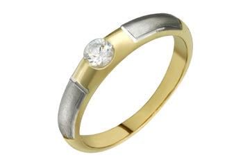 1/5 Carat Diamond Solitaire Two Tone Ring Alain Raphael