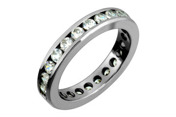 1 7/10 Carat Diamond Eternity Titanium Band Alain Raphael