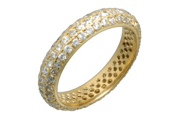 1 7/10 Carat Pave Set Eternity Yellow Gold Ring Alain Raphael