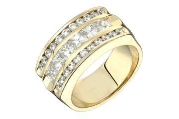 1 9/20 Carat Yellow Gold Princess Cut Diamond Ring Alain Raphael