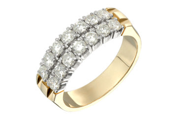 1 Carat Two-Tone Diamond Semi-Eternity Ring Alain Raphael