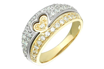 13/20 Carat Yellow & White Gold Heart Diamond Ring Alain Raphael