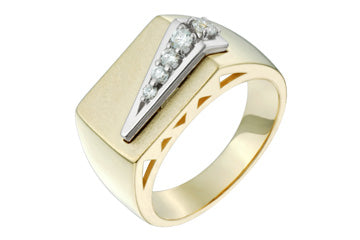13/50 Carat Diamond 14K Two Tone Gents' Ring Alain Raphael
