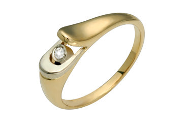 14K Two Tone Diamond Ring Alain Raphael