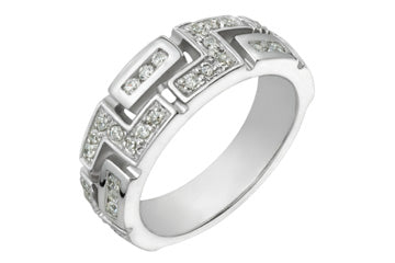 21/50 Carat White Gold Diamond Greek Ring Alain Raphael