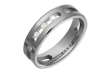 3/20 Carat Diamond Titanium Ring Alain Raphael