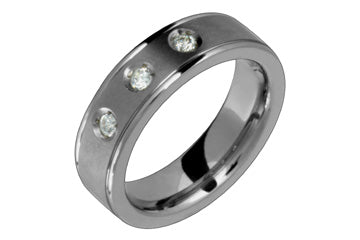 3/20 Carat Three Diamond Titanium Ring Alain Raphael