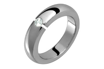 3/25 Carat Tension Set Diamond Titanium Ring Alain Raphael
