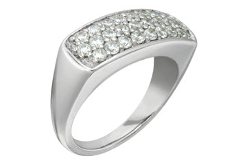 3/4 Carat White Gold Bead-Set Diamond Ring Alain Raphael