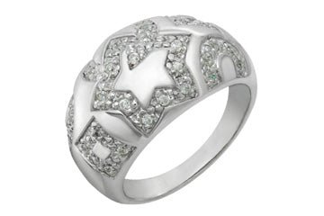 7/20 Carat Unique Geometric Designed White Gold Diamond Ring Alain Raphael