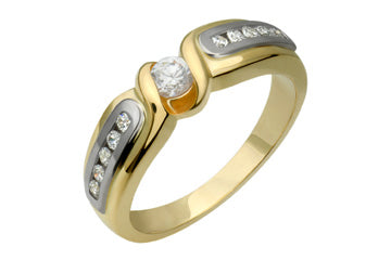 9/20 Carat Diamond Yellow & White Gold Ring Alain Raphael