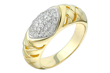 9/25 Carat Diamond Yellow & White Gold Weaved Ring Alain Raphael