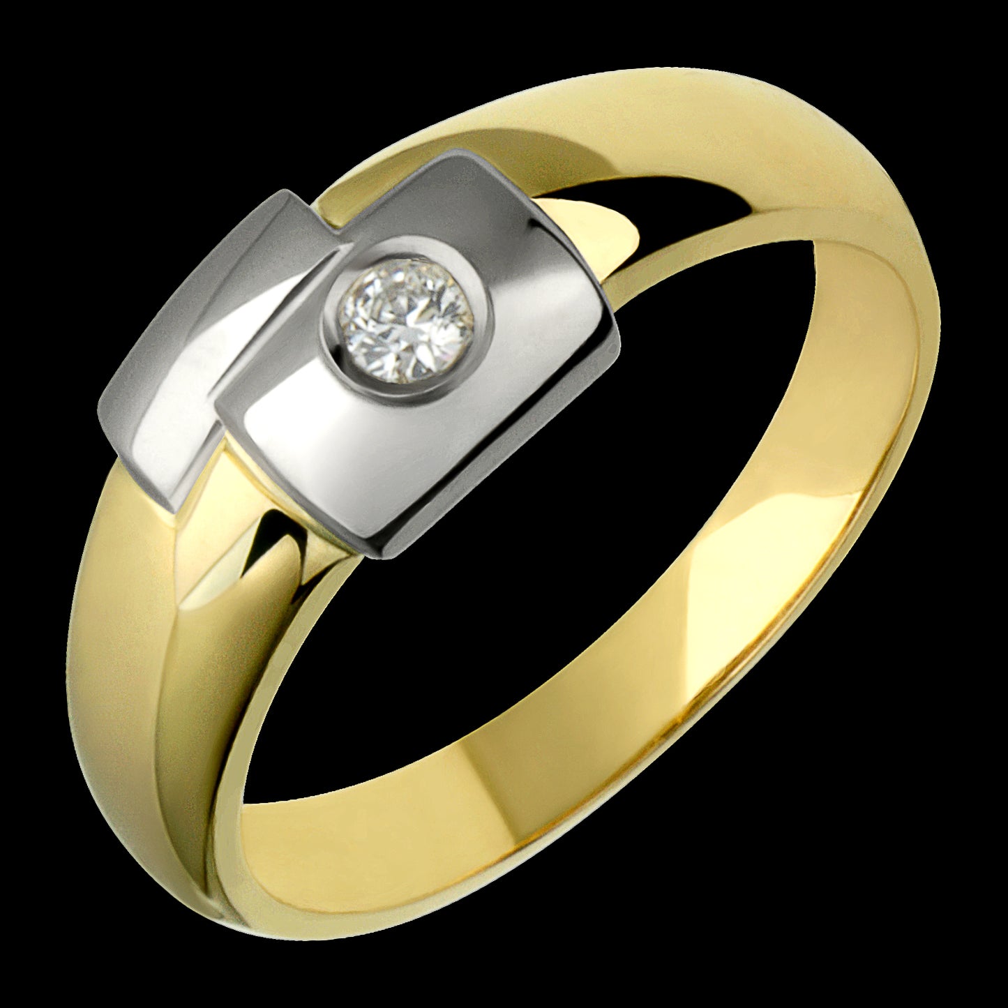 1/10 Carat Diamond Two-Tone Ring