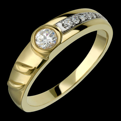 8/25 Carat Yellow & White Gold Diamond Ring