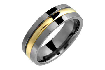 Titanium Ring With 14K Yellow Center Alain Raphael
