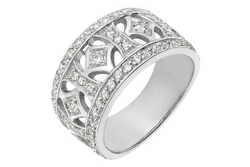 16/25 Carat Diamond White Gold Royal Classic Ring